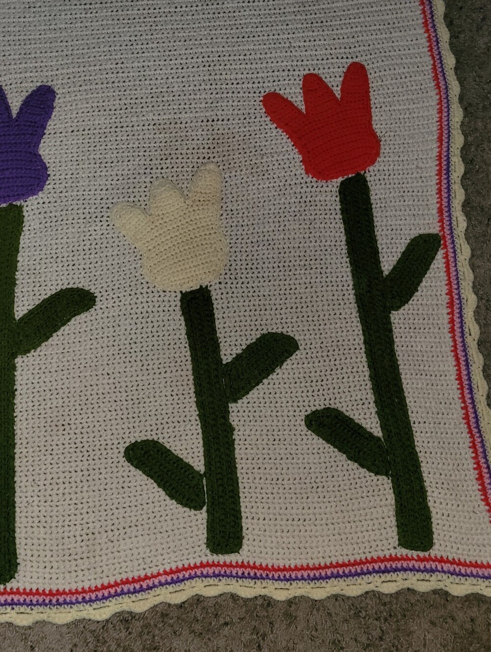 Vintage Crocheted Blanket - Picture 4 of 10